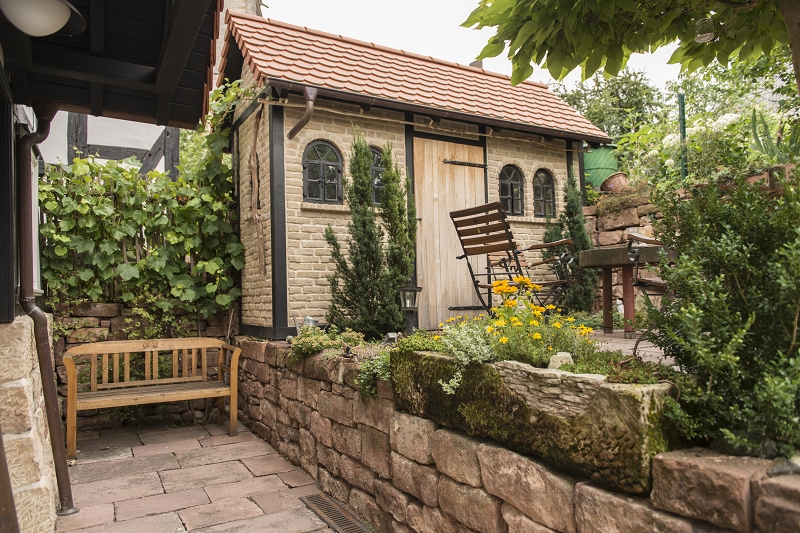 Entspannen im Freien mit Blick ins Grüne